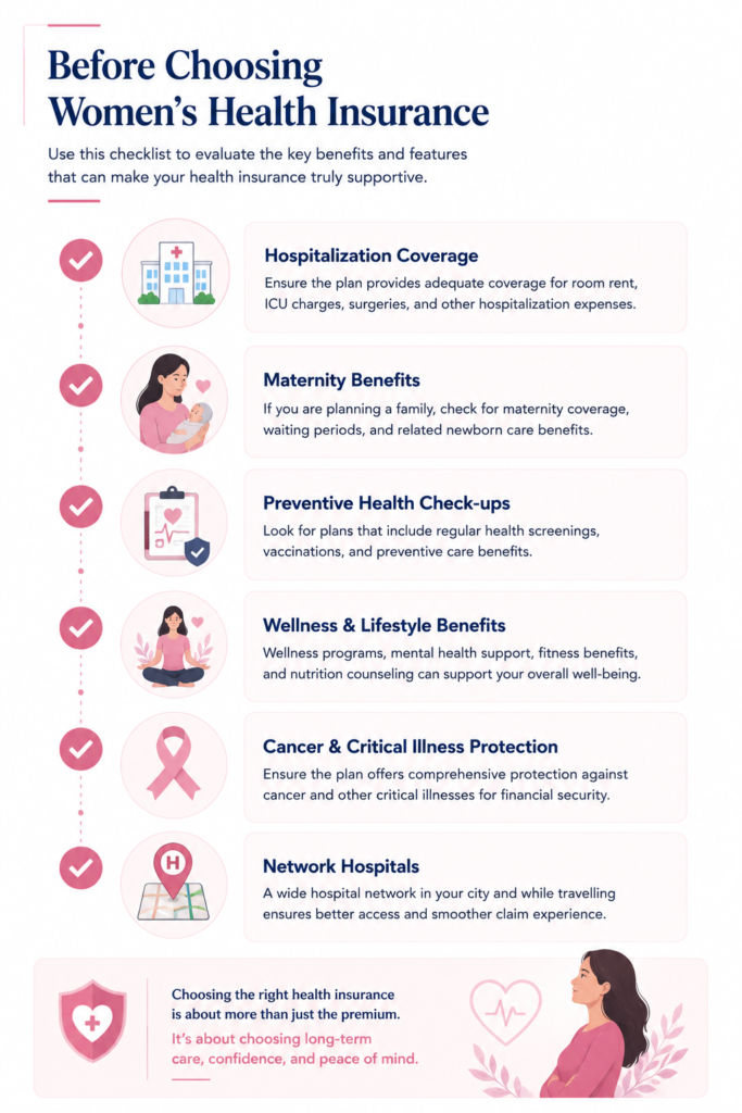 Before choosing women’s health insurance