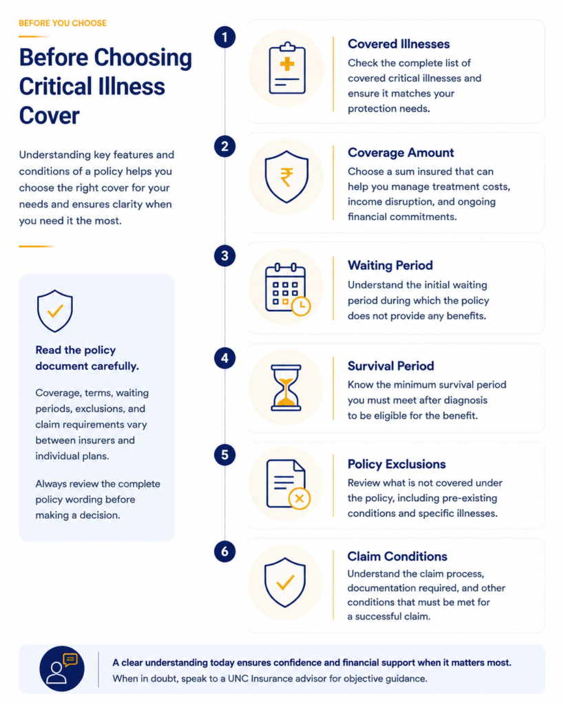 Critical illness insurance guide layout